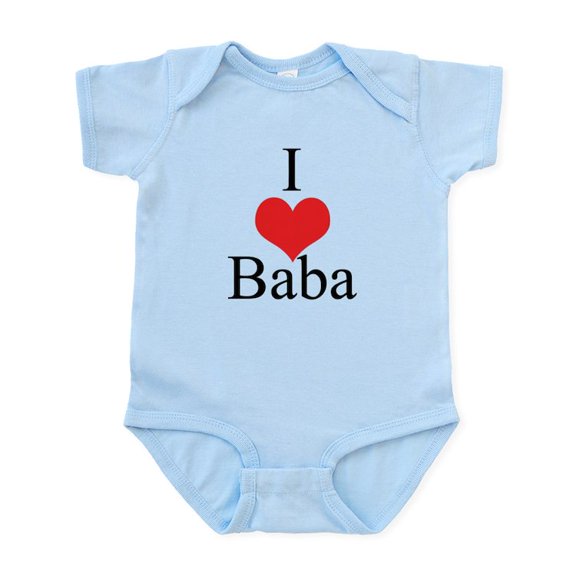 CafePress - I Love (Heart) Baba Infant Bodysuit - Baby Light Bodysuit, Size Newborn - 24 Months