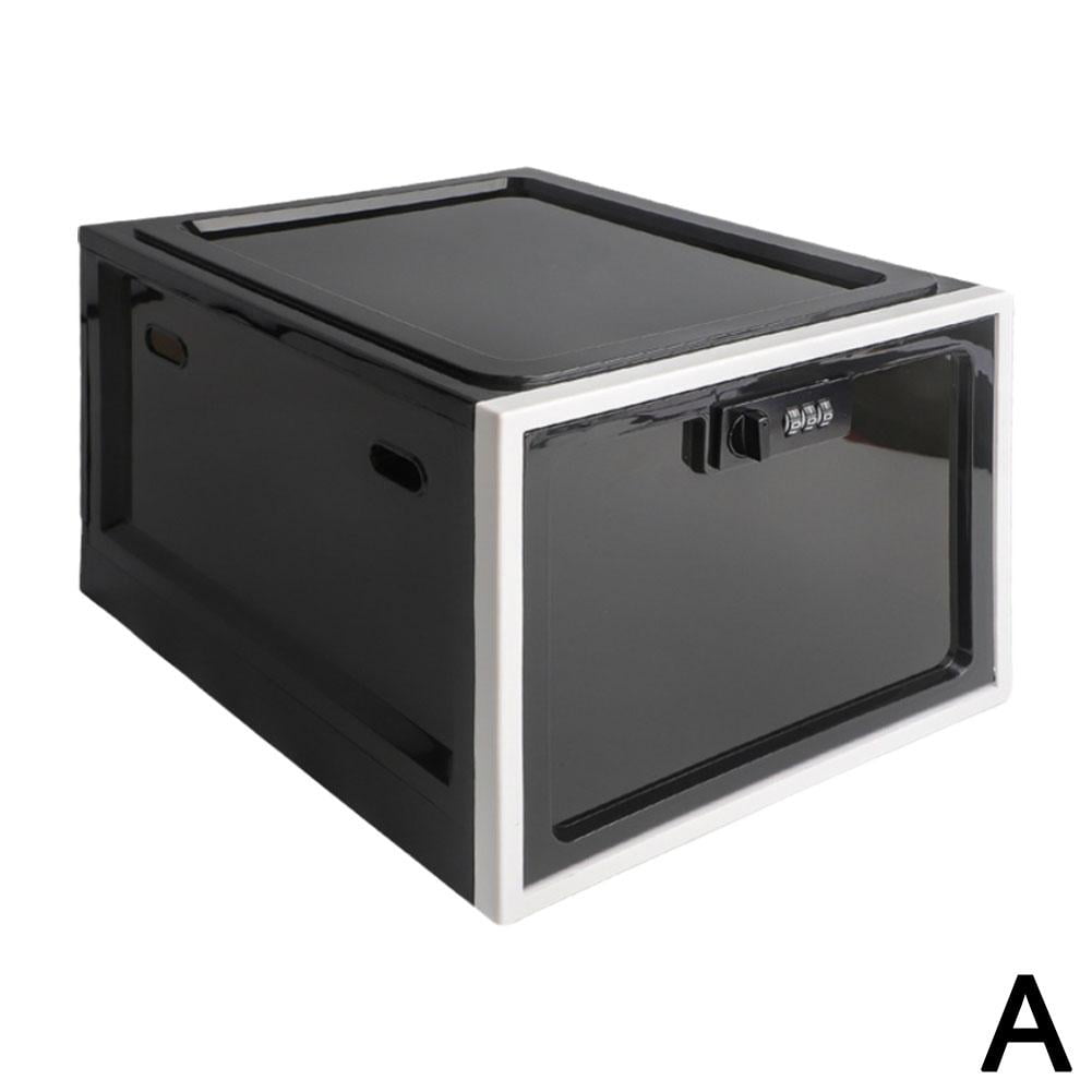 Lockable Box Large Capacity Clear Locking Box For Storage Bin Organizer Box For Fridge Password R6L3 Medicine Food