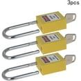 thumbnail image 2 of Wekity Lockout Tagout Locks Safety Padlock Loto Locks Keyed Alike PA Lock Out Tag Out Steel Shackle Small Luggage Padlocks Yellow 3PCS-0621, 2 of 5