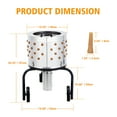 thumbnail image 2 of Heavy-Duty Poultry Processing – Electric Chicken Plucker Machine – 550W, 280RPM, 20 Inch Stainless Steel Drum, 106 Soft Fingers, GFCI Waterproof, Wheels, 120V, Orange, 2 of 7