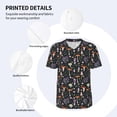 thumbnail image 3 of Lsque Mushroom Pattern Mens Polo Golf Shirts Funny Graphics Shorts Sleeve Button Shirts Baseball T-shirt-Medium, 3 of 7
