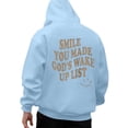 thumbnail image 3 of Christian Hoodies for Men 2025 Smile You Made God's Wake Up List Hoodie Hooded Sweatshirt with Pockets Pullover, 3 of 6