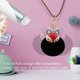 thumbnail image 3 of Boseen Llavero con pompón de bola de piel de conejo genuina con una cabeza de zorro de aleación de moda tachonada con diamantes sintéticos (diamantes de imitación) para bolso de mujer Teléfono mó, 3 of 4