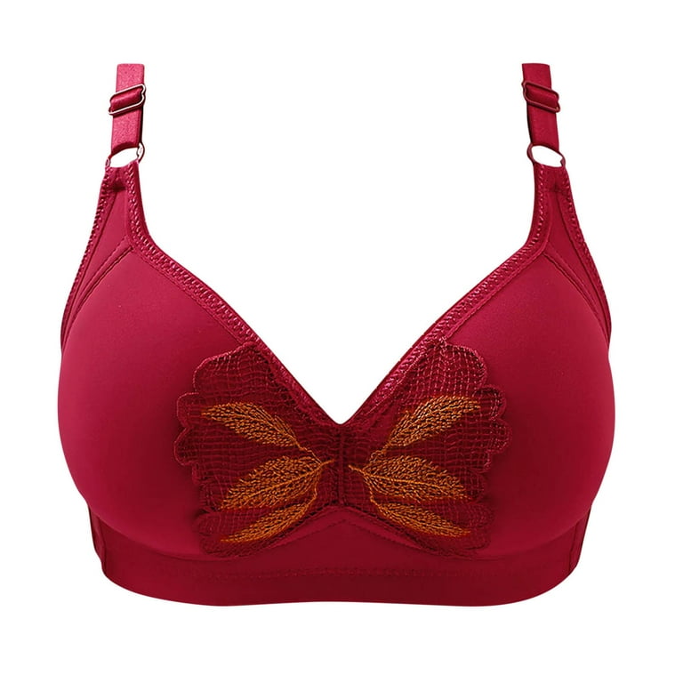 Tawop Woman'S Solid Color Comfortable Hollow Out Perspective Bra