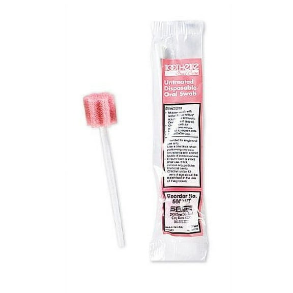 Toothette Oral Swabstick Foam Tip  Untreated Case of 1000