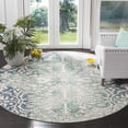 thumbnail image 3 of SAFAVIEH Mystique Hayleigh Faded Floral Polyester Runner Rug, Blue/Ivory, 2'3" x 8', 3 of 6