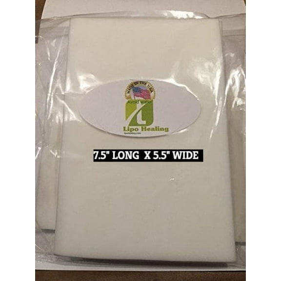 Lipo Healing Lipofoam sheets 2 Pack smaller size Super Soft Made in the USA 7.5" x 5.5" wide