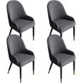 thumbnail image 1 of Dining Chair Cover, Chair Covers Slipcover with Back, Modern Curved Chair Protector for Dining Room Kitchen Living Room Home Hotel(Dark Gray,4PCS), 1 of 1