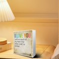thumbnail image 3 of Zomyto 7x7 In Inspirational Shakespeare Quote Desk Wooden Sign Decor I Love You With So Much Of My Heart Sign, 3 of 7