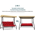 thumbnail image 4 of Outdoor Swing Cushions, Waterproof Bench Cushion 2-3 Seater, hickened Bench Cushion with Ties for Patio,Backyard,Garden and Lawn, 4 of 7