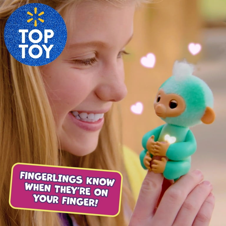 Fingerlings Interactive Baby Monkey Harmony, 70+ Sounds & Reactions, Heart  Lights Up, Fuzzy Faux Fur, Reacts to Touch (Ages 5+)