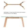 thumbnail image 6 of Ivinta Small Glass Console Table with Solid Wood Legs for Entryway, Hallway, 6 of 9