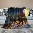 thumbnail image 2 of Shiartex Santa Claus, Sleigh, Reindeers Print Flannel Blanket for All Seasons - Lightweight, Anti-Pilling, Perfect Gift 50x60in, 2 of 6