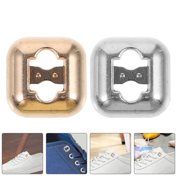 FOMIYES 8pcs Shoe Lace Tips and Eyelets Shoelace Cord End Clips Locking Shoelace End Eyelets for Shoes