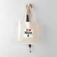 thumbnail image 5 of CafePress - I Heart November 6 Tote Bag - Unisex Canvas Tote Bag, Beige, 1-Piece, 5 of 7
