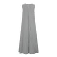 thumbnail image 4 of SHTXOZHI Womens Summer Sleeveless Plaid Dresses Crewneck Casual Maxi Sundresses with Pockets, 4 of 6