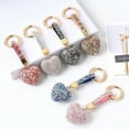 thumbnail image 2 of NETSENG Rhinestone Heart Keychain Glitter Crystal Heart Key Ring Shiny Crystal Key Chain Leather Bag Charm Ladies Girls, 2 of 3