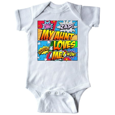 

Inktastic My Aunt Loves Me Gift Baby Boy or Baby Girl Bodysuit