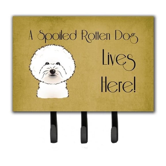 Carolines Treasures BB1465TH68 Bichon Frise Spoiled Dog Lives Here Leash & Key Holder