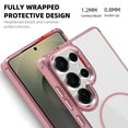thumbnail image 2 of For Samsung Galaxy S25 Edge Magnetic Clear Wallet Phone Case,Magnetic Detachable Card Holder,Compatible with Mag-Safe,Military-Grade Protection,Shockproof Transparent Thin Fit Phone Case,Pink, 2 of 8