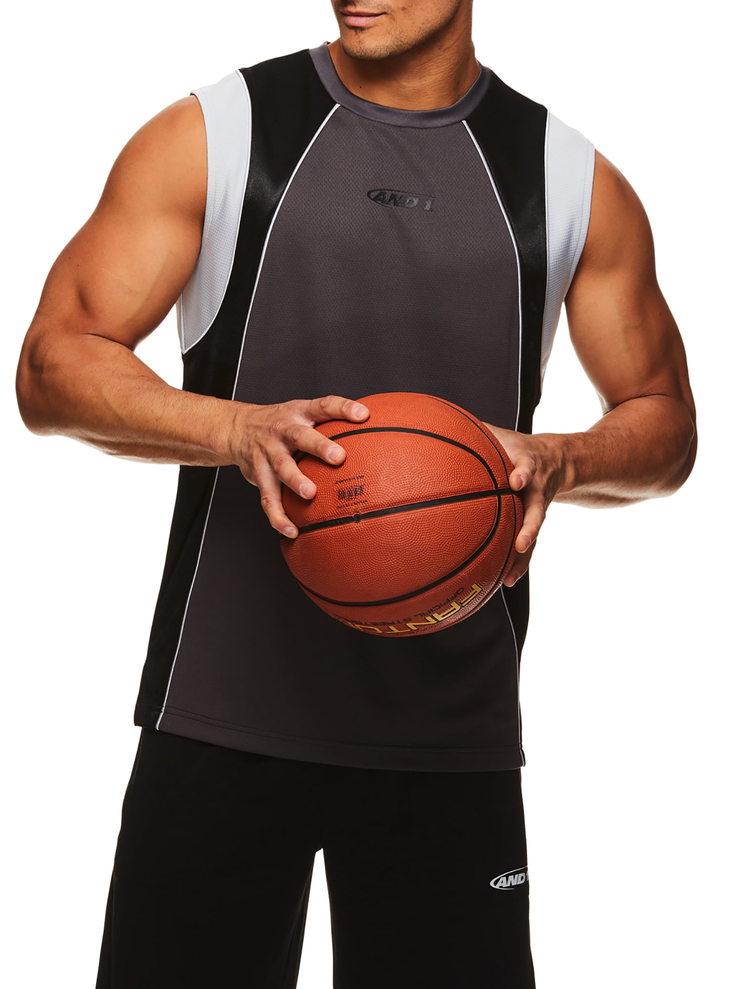 AND1 Men's Exile Sleeveless Jersey Tank Top, up to 2XL