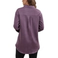 thumbnail image 3 of Weekend Big Promotion! ChaoHeng Womens Plus Size Jackets Clearance Oversized,Fashion Women Woolen Coat Girl Mid Length Style Woolen Coat Woolen Coat(Purple,L), 3 of 3