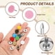 thumbnail image 3 of 30Pack Chinchetas, 11mmx13mm Alfileres Decorativos de Cabeza Plana Rosa, 3 of 7