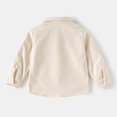 thumbnail image 4 of OJSFQUFP Boys' Long Sleeved Shirt Jacket Spring and Fall Clothing Baby Corduroy Lapel Top, 4 of 7