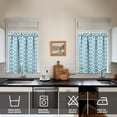 thumbnail image 4 of Kitchen Curtains 36 Inch Short - 3 Panel Set, Mermaid Ocean Underwater Coral Design, Rod Pocket Window Curtain, 100% Polyester, Easy Wash for Farmhouse, Nautical Kitchen, Bathroom, 4 of 6