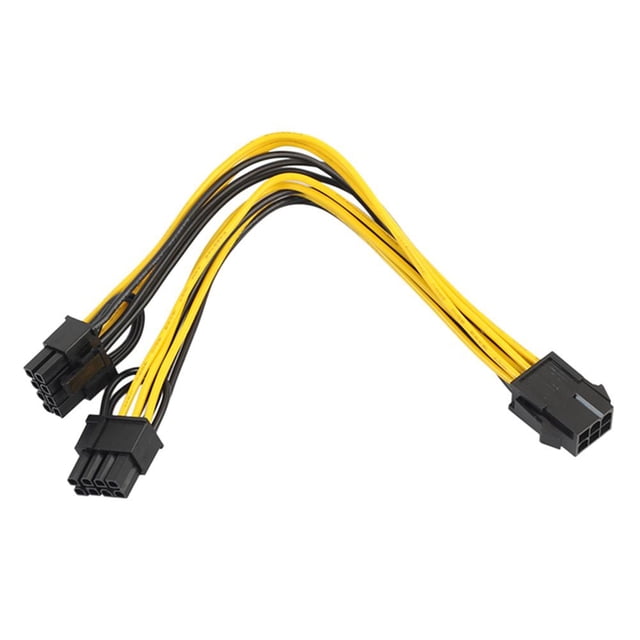 Cable divisor de 20 cm de 6 pines a doble adaptador PCI Express de 8 pines PCI Power VGA FLhrweasw Nuevo
