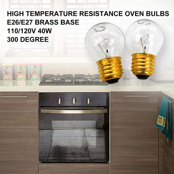 Ampoules de réfrigérateur de four d'appareil, ampoule de four de G45 120  volts 40 watts, incandescente résistante à hautes températures de 300 degrés  