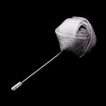 thumbnail image 2 of Pin de Solapa Broche Flor de Tela Artesanal Tejido Boutonniere Joya de Hombres Decoración Boda Hugo Pin de la solapa de la flor, 2 of 9