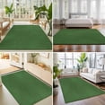 thumbnail image 5 of Green Grain Texture Washable Area Rugs 2.7'x5', Vintage Industrial Forest Green Solid Color Washable Throw Living Room Rug Non-Slip Sturdy Edge Binding Carpet for Indoor Entryway Bedside Kitchen, 5 of 9