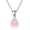 Rose Quartz, variant on Moss Agate/Amethyst/Rose Quartz/Jade/Larimar/Opal Necklace Sterling Silver Natural Gemstone Ball Pendant Necklace Gemstone Jewelry for Women