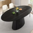 thumbnail image 2 of Eileen 72"x37"x30" Dining Table Oval Kitchen Table,Black, 2 of 5