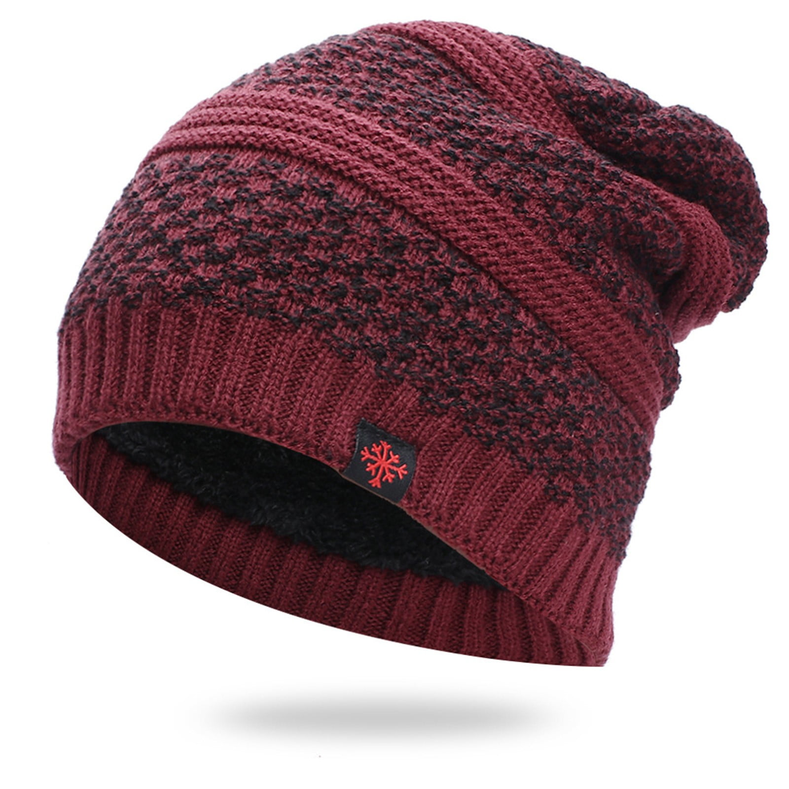 Tanhomme Winter Fleece Line, Outdoor Warm Thermal Knitted Hat Stocking Caps Woolen Hat Winter Plus Velvet Hat Outdoor Cycling Warmth Unsix Hood Ski Hat