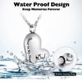thumbnail image 3 of Heart Cremtion Jewelry for Ashes Holder Urn Necklace for Dad Memorial Urn Pendants with Chain, 3 of 3