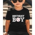 thumbnail image 4 of Baseball Shirt for Boys Sixth Birthday Outfit - Sports Age 6 Number Tee for Toddler Black Shirt 4T, 4 of 8