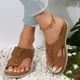 thumbnail image 4 of Amzcrzy Zapatos de mujer,Zapatos de mujer,Zapatillas de mujer, Sandalias y pantuflas de playa planas con punta abierta para mujer Sandalias Mujer Zapatillas De Casa, 4 of 8