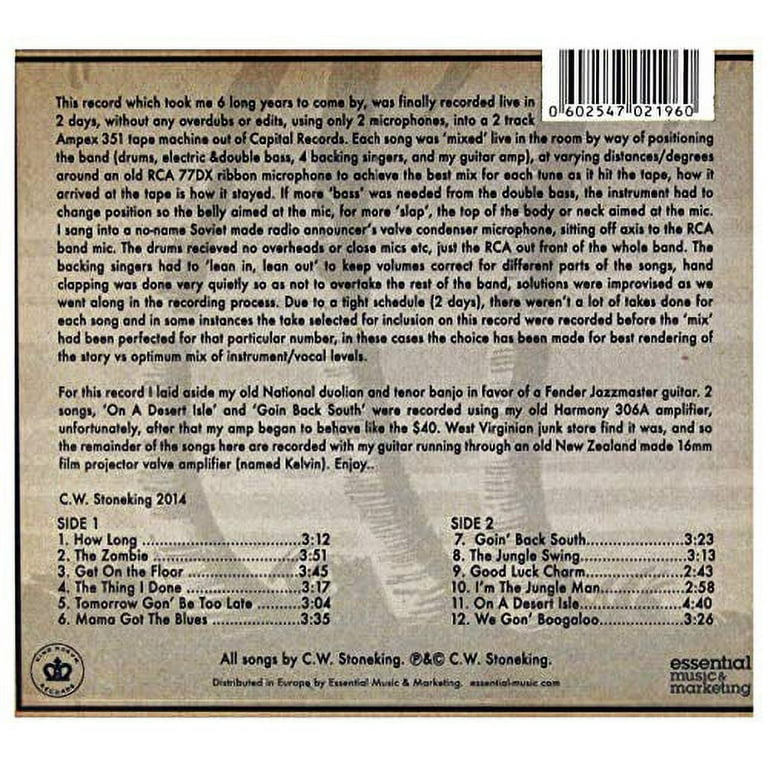 C.W. Stoneking - Gon' Boogaloo - Music & Performance - CD C.W. Stoneking - Gon' Boogaloo - Music & Performance - CD