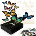 thumbnail image 3 of Ambesonne Butterfly Jigsaw Puzzle, Monarch Shades Ombre, Heirloom-Quality Fun Activity for Family Durable Cardboard, 1000 pcs, Multicolor, 3 of 6