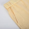 thumbnail image 6 of Xihbxyly Plus Size Linen Pants for Women Summer Cotton Pants Women 2025 Soft Casual Solid Color Drawstring Tie Elastic Waist Cargo Pants with Pockets Loose Fit Yellow M #1, 6 of 6