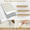 thumbnail image 4 of xianlin-Modern Scalloped Rug 4x6 Washable Rugs for Bedroom, Non-Slip Non-Shedding Soft Living Room Rug, Minimalist Scalloped Low-Pile Throw Carpet for Dining Room Home Office, Beige, 4 of 4