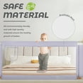 thumbnail image 6 of Bed Rails for Toddlers 59" L, Toddler Bed Rails with Breathable Fabric, Infant Safety Bed Guardrail, Bed Rail for Twin Bed, Bed Safety Rails for Children (Gray-One Side), 6 of 7
