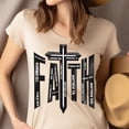 thumbnail image 4 of Christian Scripture Graphic T-Shirt FAITH Bible Verse Design, Ash, Size 3XL, 4 of 6