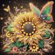 thumbnail image 1 of 5D DIY Taladro Parcial en Forma Especial Girasol Arte Casero 30x30cm, 1 of 9