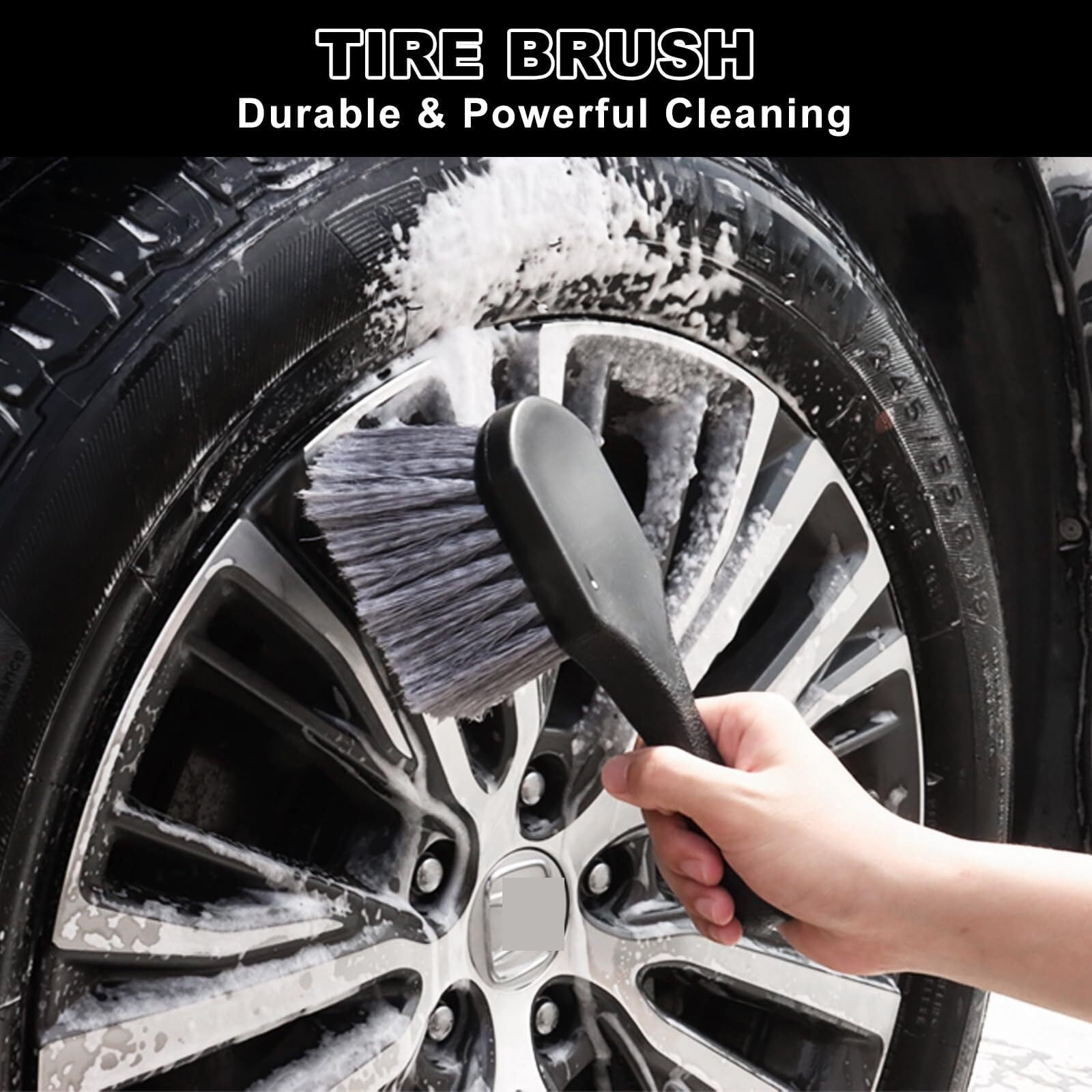 Zeya 9Pcs Car Wheel & Tire Brush Kit, Wheel Cleaner Brush.