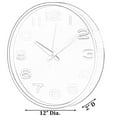 thumbnail image 5 of Modern Decorative Aluminum Round Wall Clock For Living Room, Kitchen, Dining Room, 5 of 9
