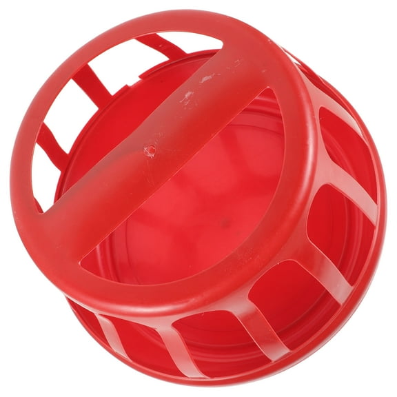 Baluue Chicken Feeders Buckets Red Plastic 1Pack