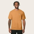 thumbnail image 3 of Dalix Cappuccino Embroidered Cotton Relaxed Boxy Fit Short Sleeve Crewneck Tee Shirt Mens in Toast 2XL XX-Large, 3 of 5